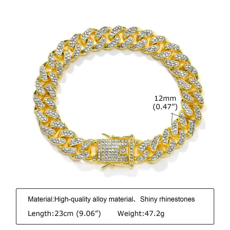 Gold Color Cuban Chain Bracelets