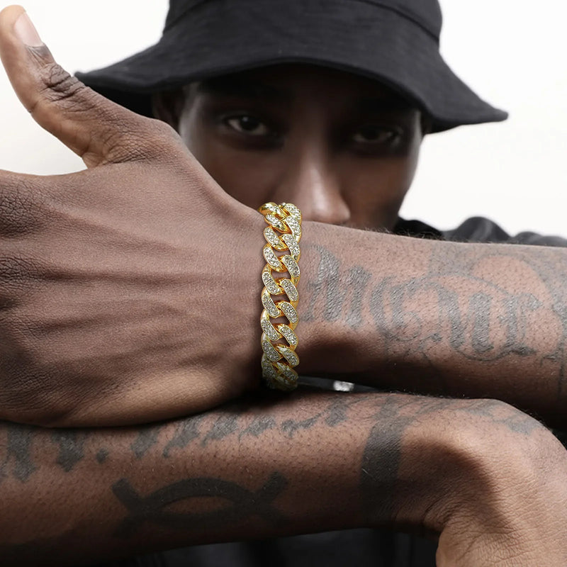 Gold Color Cuban Chain Bracelets