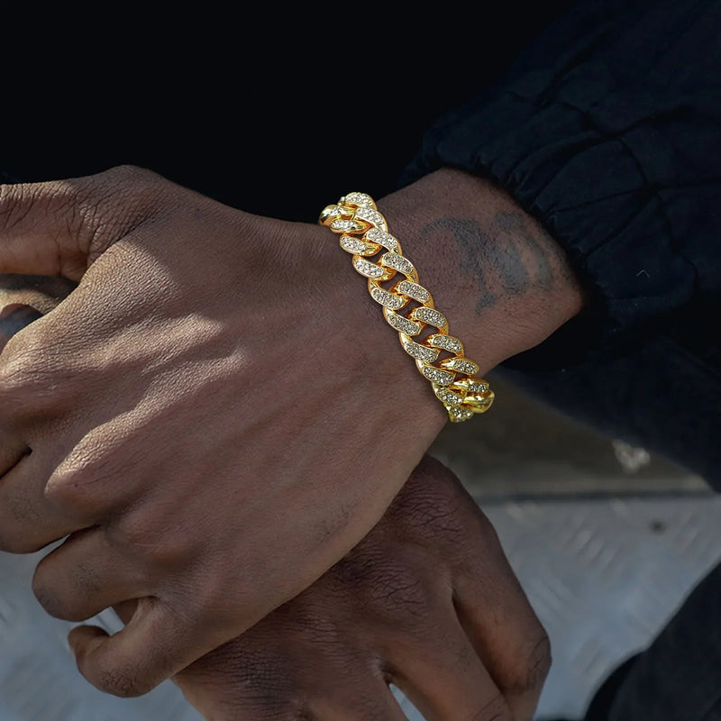 Gold Color Cuban Chain Bracelets