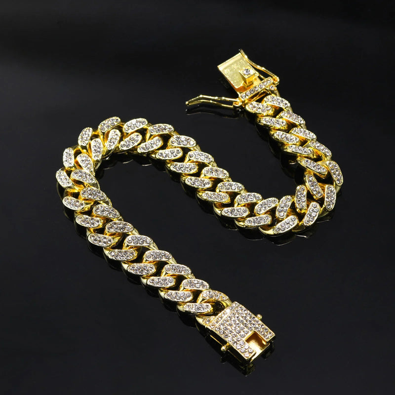 Gold Color Cuban Chain Bracelets