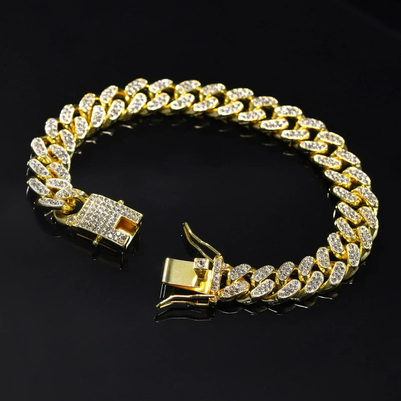 Gold Color Cuban Chain Bracelets